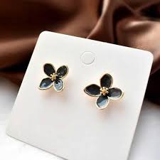 Black Enamel Studs