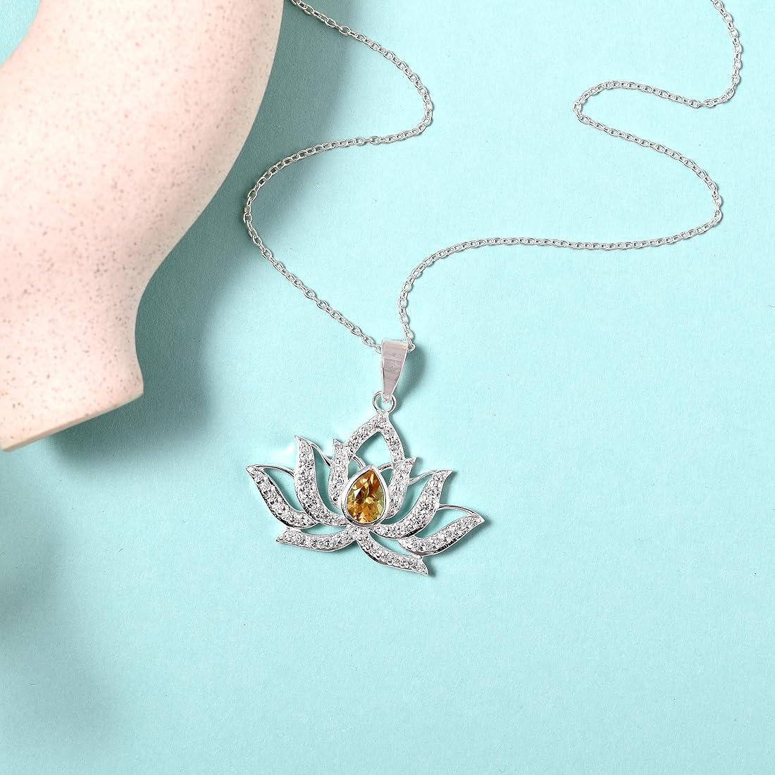 Lotus Charm Necklace